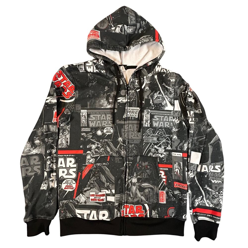 Star Wars All Over Print Full Zip Hoodie Size M - Picture 1 of 6